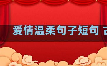 爱情温柔句子短句 古风